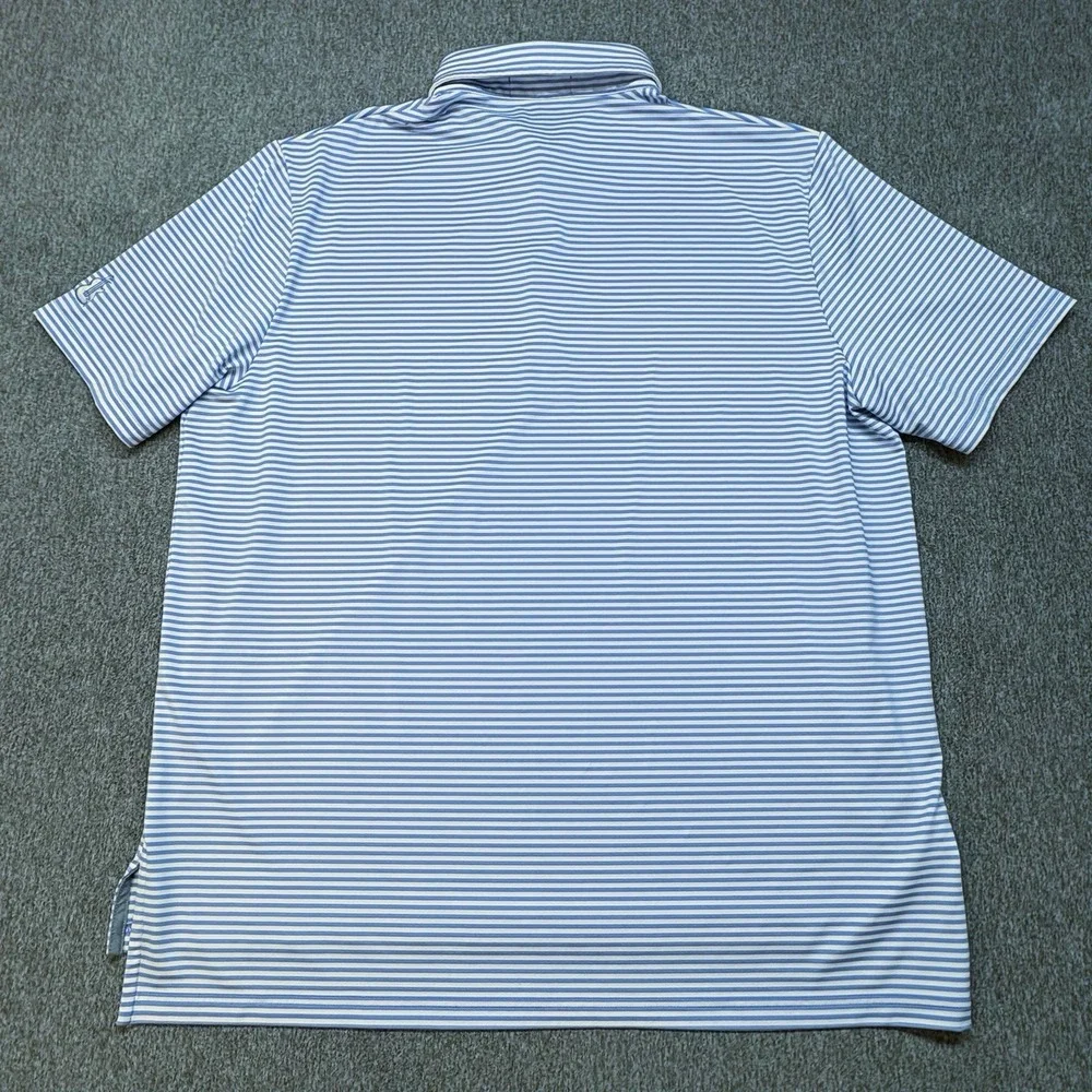 RLX‎ Ralph Lauren Performance Polo Mens XL Blue Striped Wicking